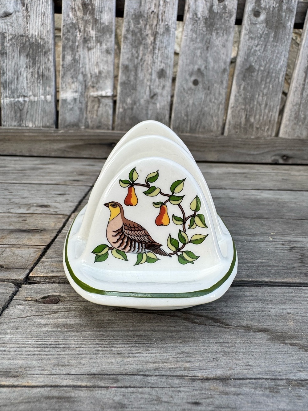 Vintage Wade Royal Victoria Pottery Partridge in a Pear Tree Toast Rack